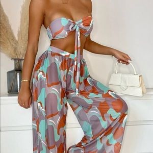 Bikini set w/ matching pants coverup